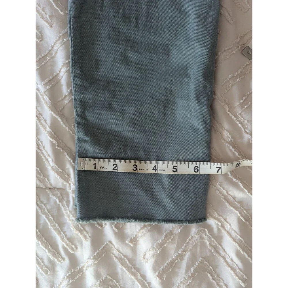 Frank & Eileen Wicklow Chino Pants Sage Green Distressed Hem Size 6 office - Picture 8 of 9